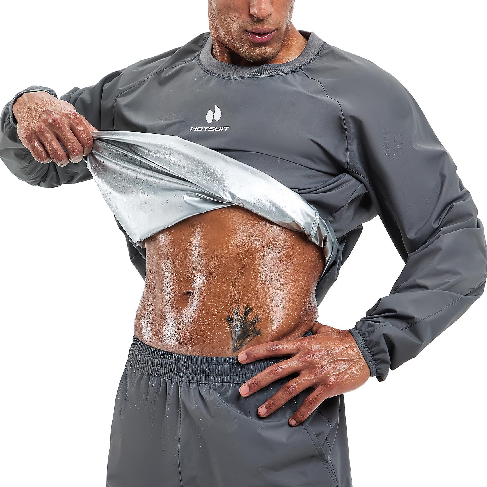Traje de Sauna para Hombre HOTSUIT Sauna Suit Sudaderas Duraderas para Gimnasio Ejercicio Entrenamiento Chaqueta