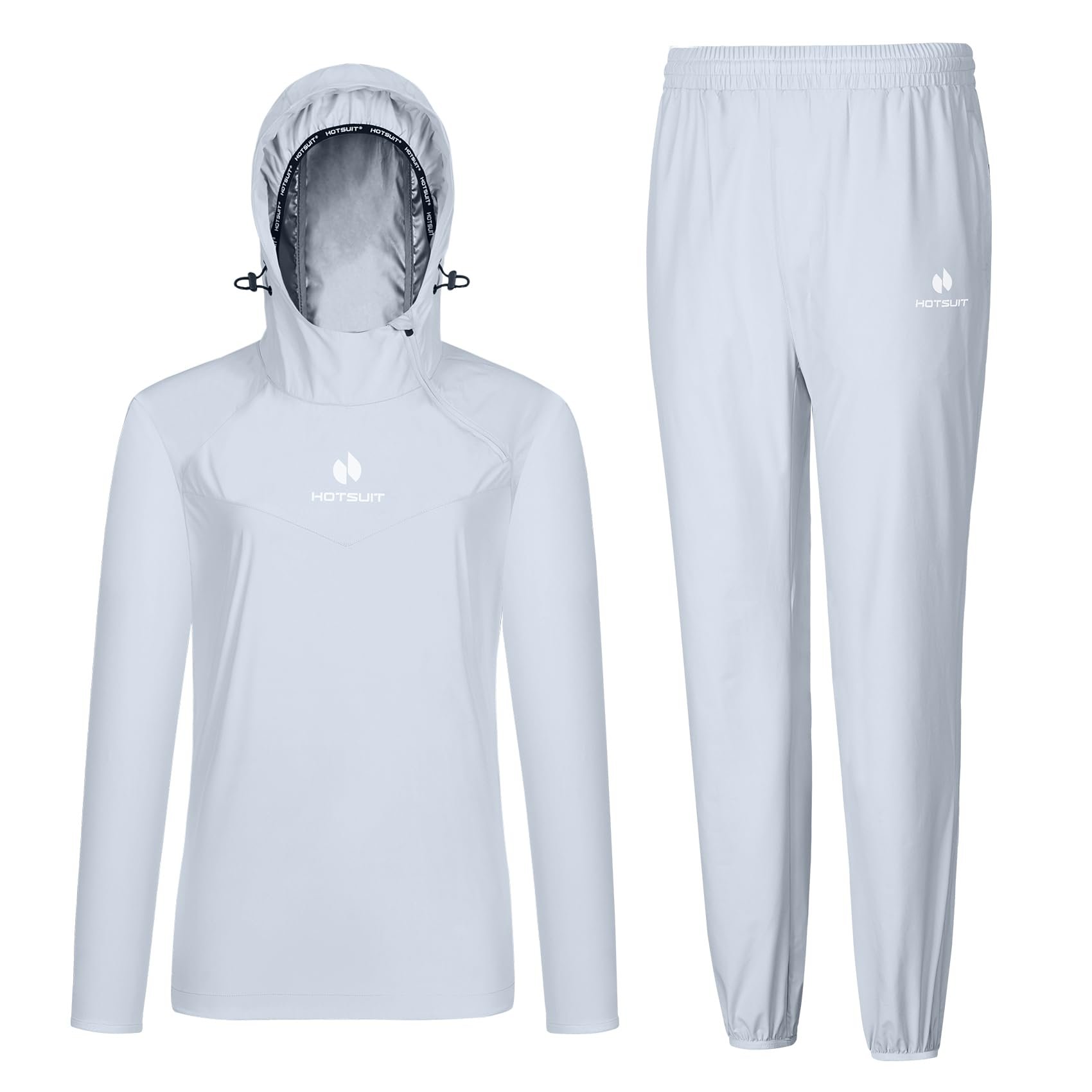 Traje Sauna HOTSUIT para Mujeres con Chaqueta Deportiva y Pantalones Sauna para Boxeo Gimnasio, Color Azul Bebé, 3XL