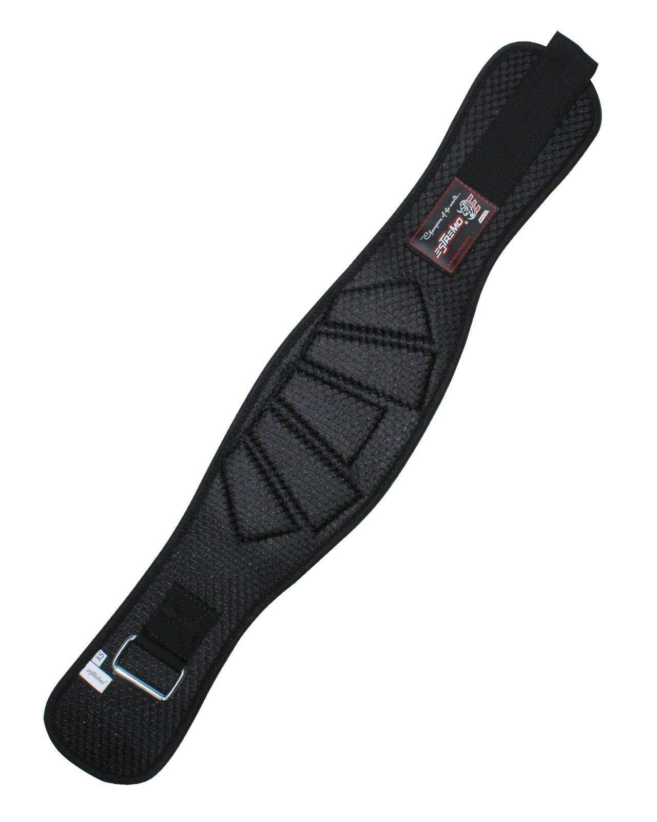 Cinturón de Soporte Lumbar para Levantamiento de Pesas ESTREMO (6 Pulgadas de Ancho) Neopreno Gimnasio Fitness Entrenamiento Funcional Cross Training Ejercicios, Sentadillas, Lumbar, Levantamiento de Pesas Deadlifts Negro X-Large (40"-44")