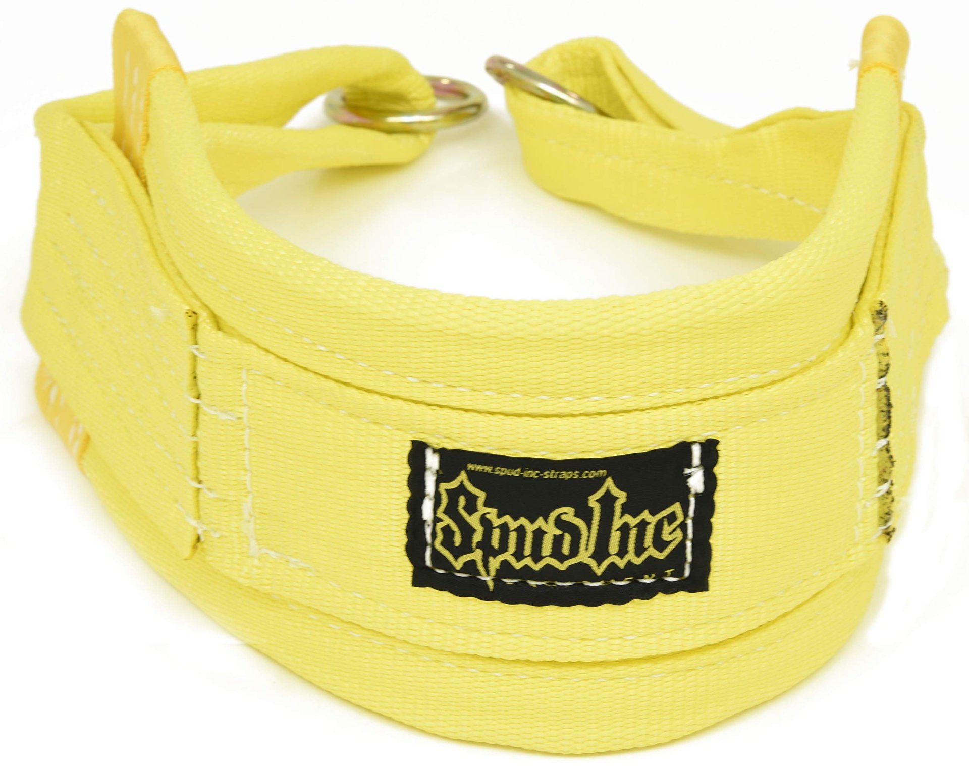 Cinturón Spud Belt Squat Mediano para Levantamiento de Pesas, Entrenamiento de Fuerza y Powerlifting (Amarillo)