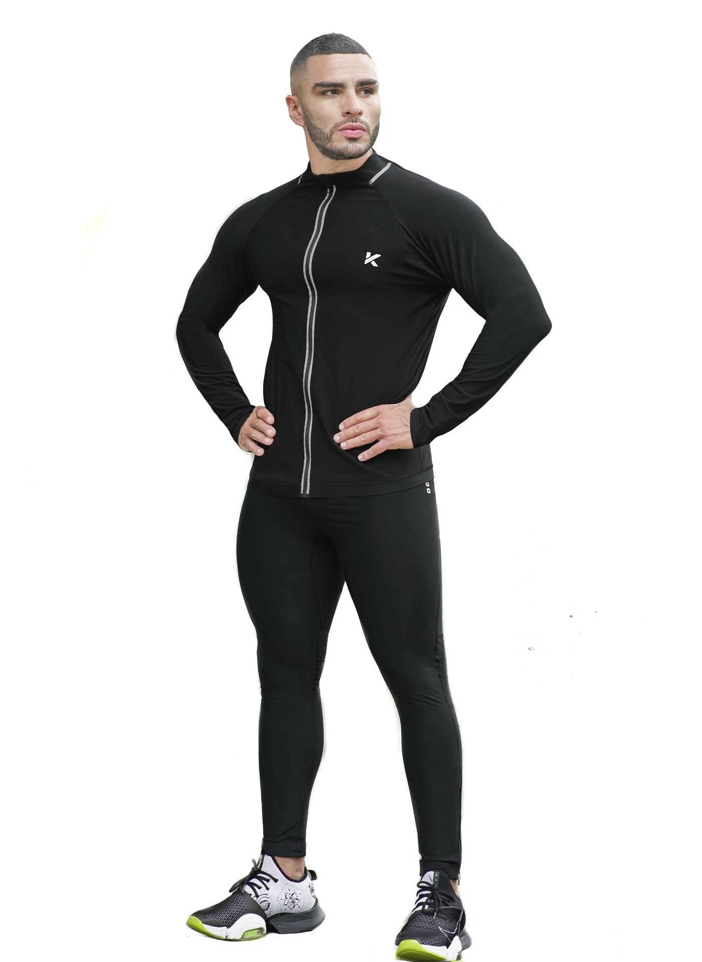 Conjunto de Camiseta y Pantalones de Sauna Completo para Hombres Kewlioo - Chaleco Compresor de Sudor para Atrapar el Calor & Pantalones, Suda Más y Luces Genial, Entrenamiento en el Gimnasio Chaqueta Térmica (Negro, 2XL)