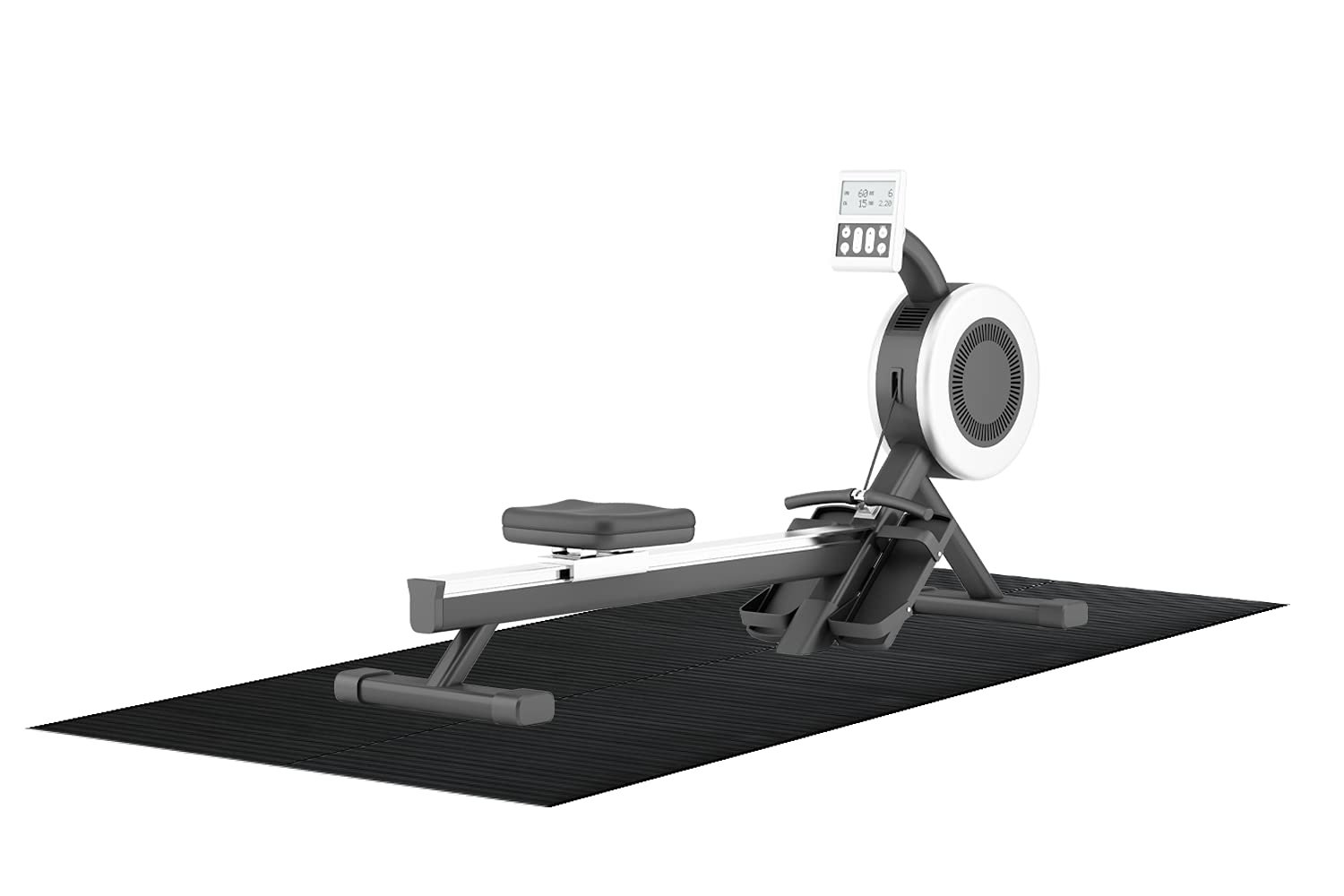 Tapete de Ejercicio Extra Largo Antideslizante - 8.5 Pies, Negro, Impermeable, Tapete Grande para Usar Debajo de la Caminadora o Máquina de Remo, Equipo de Gimnasio y Fitness, Doble Capa, Piso Resistente