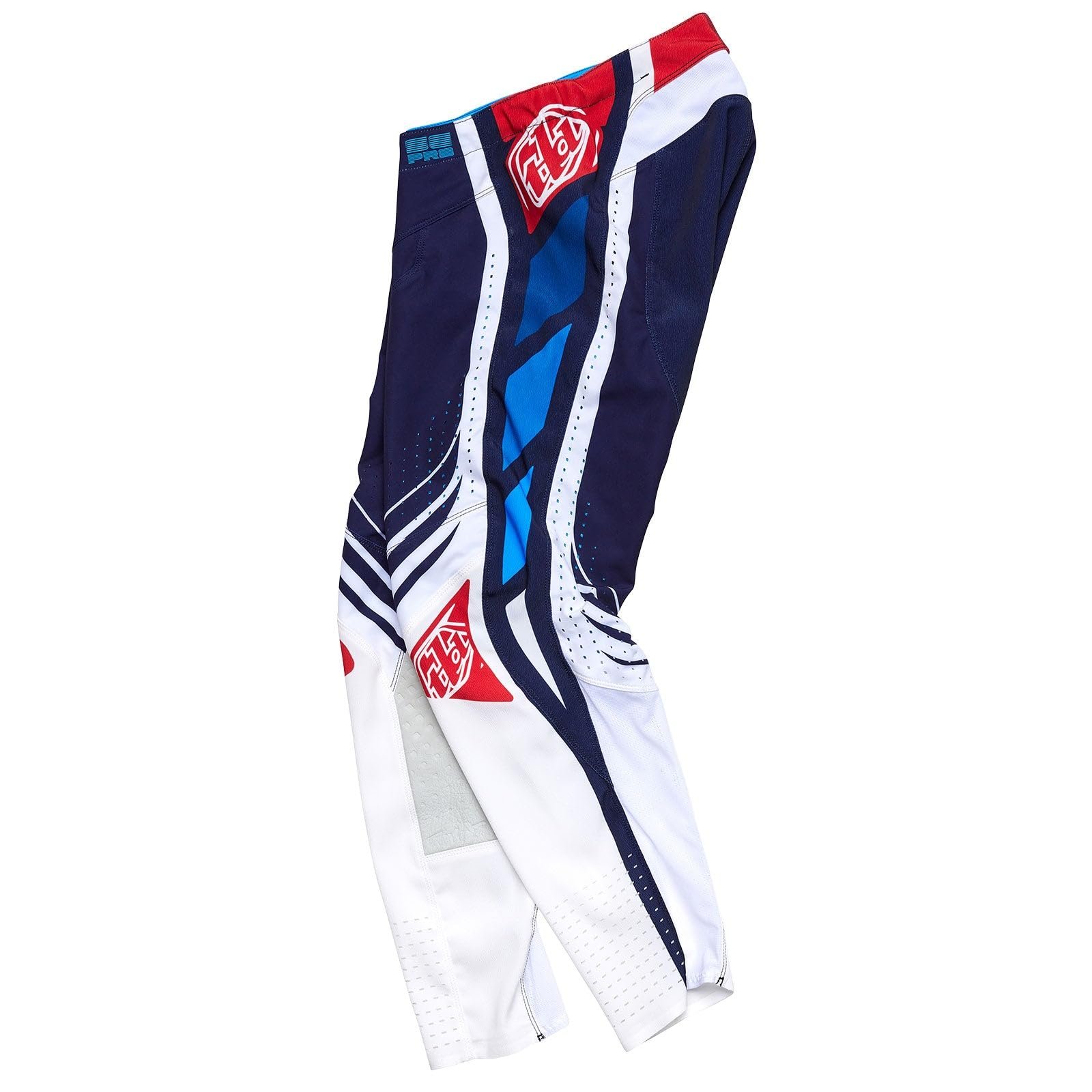 Pantalón de Motocross para Adultos Troy Lee Designs SE Pro, Wavez Azul Marino/Rojo, Talla 28