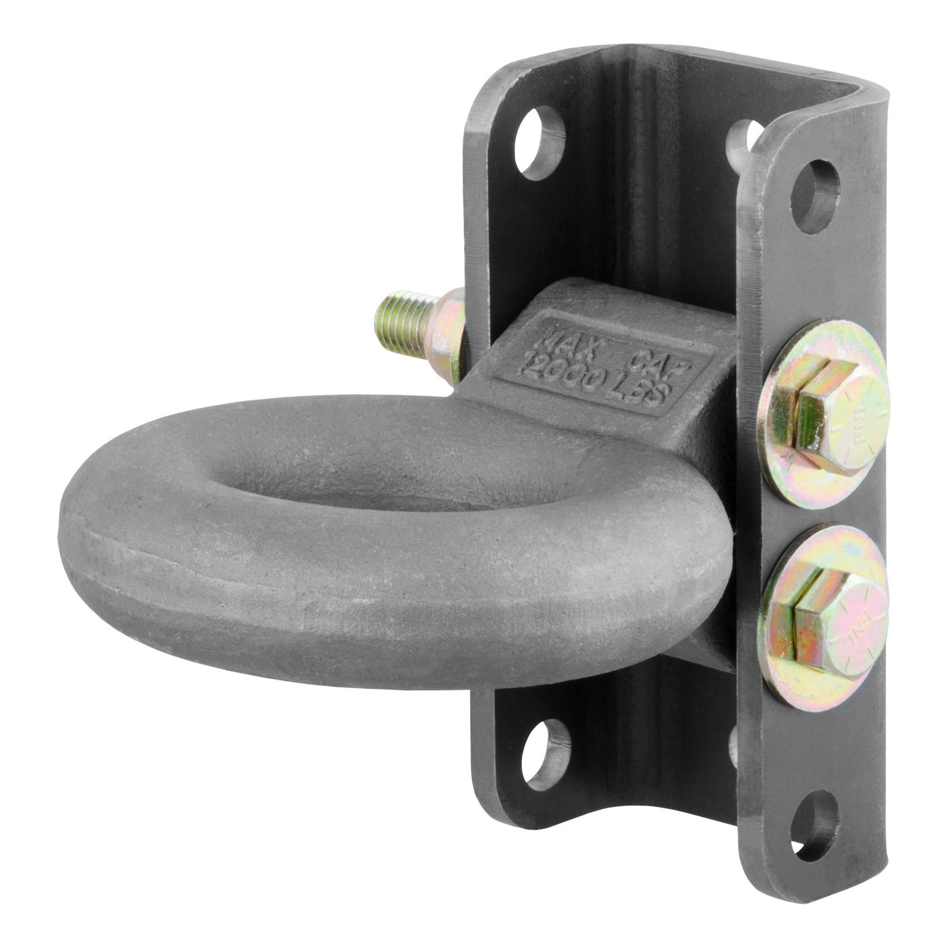 Anillo de Luneta Ajustable de Acero Crudo CURT 48630 3 pulgadas de diámetro interno, 12,000 lbs, Altura de Canal de 7-1/2 pulgadas, Negro