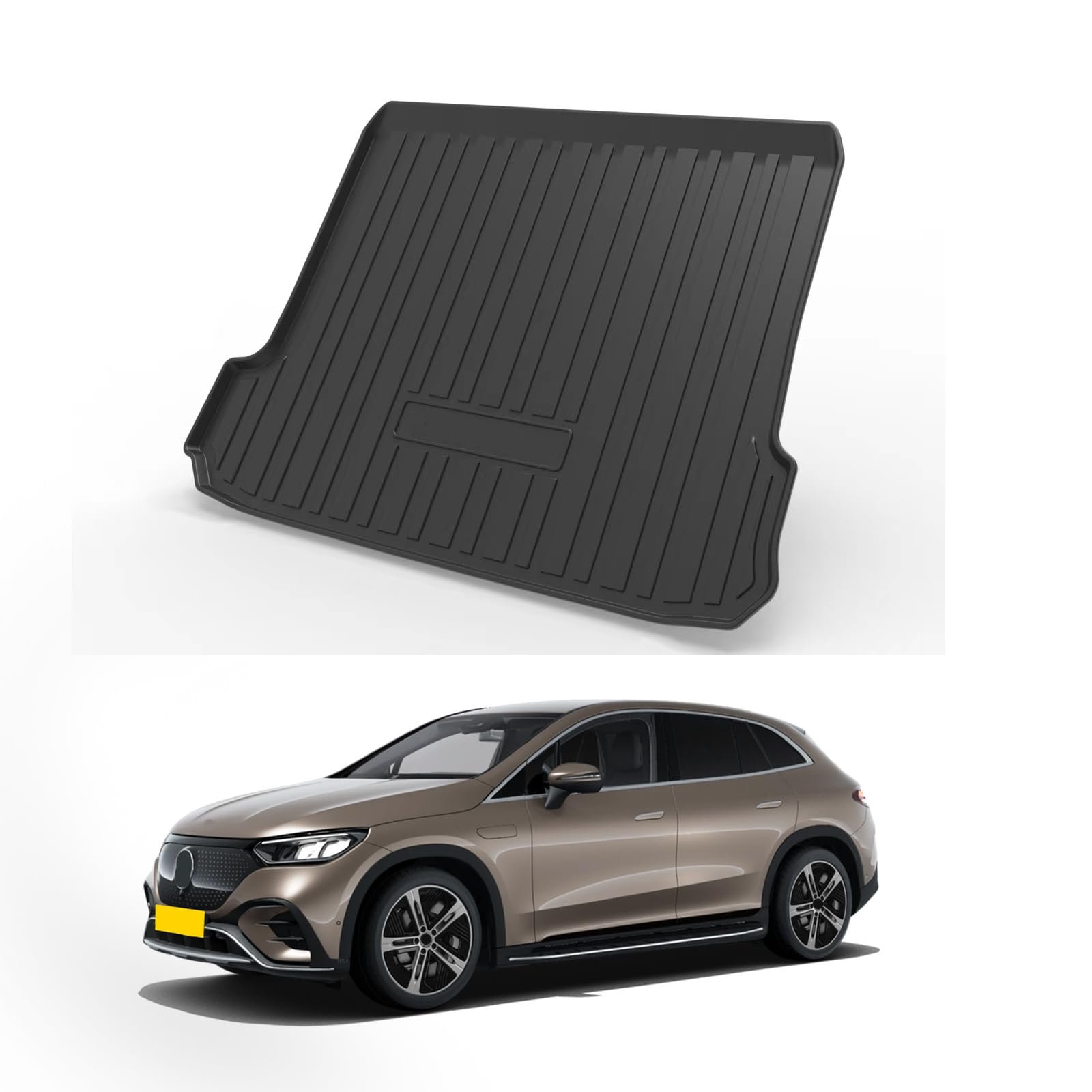 Forro para maletero a medida Elsetyler 2023-2024 Mercedes-Benz EQE 350 4Matic EQE 500 4Matic - Negro TPO Resistente a la Intemperie Impermeable Pesado Protector de Suelo de Maletero Trasero