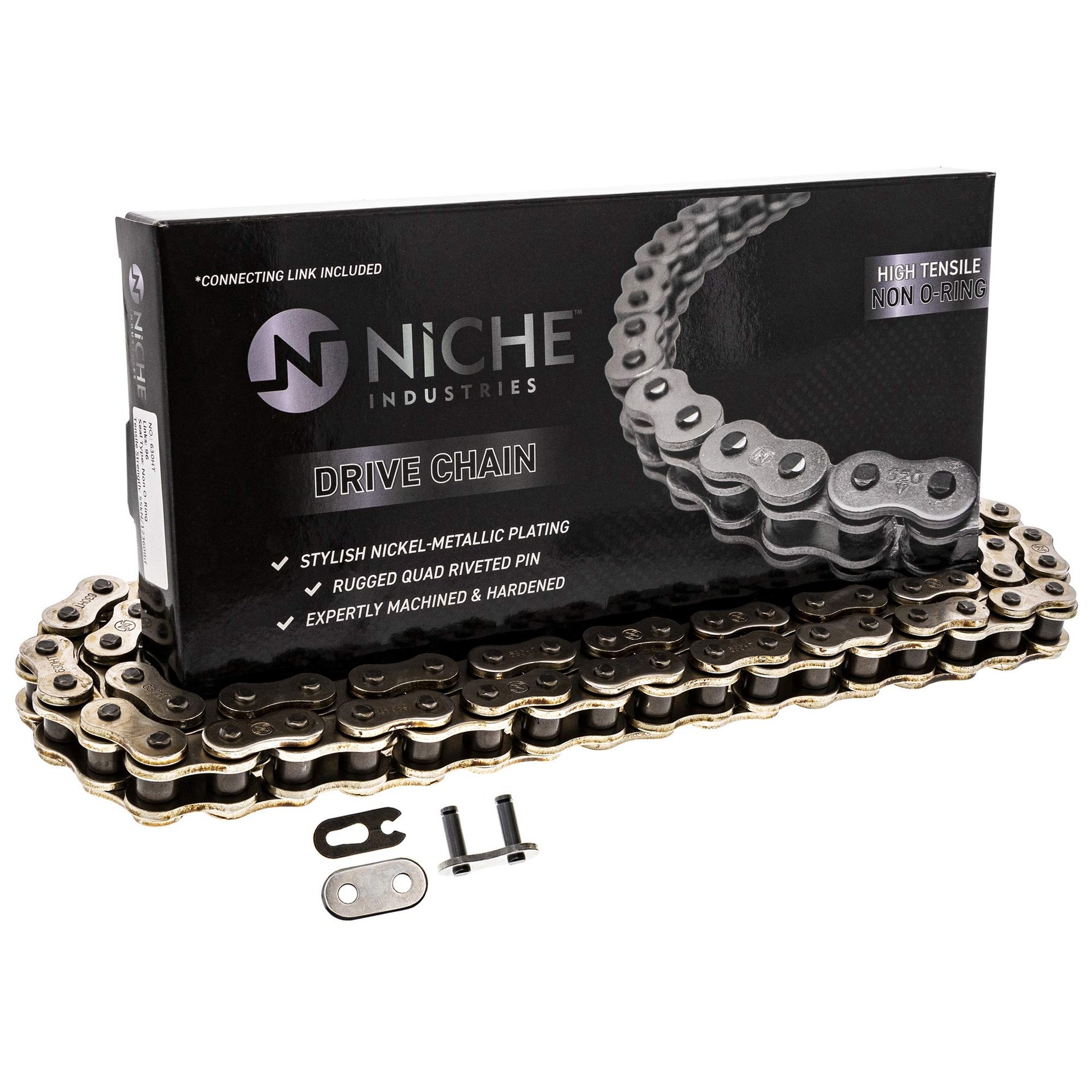 Cadena de transmisión NICHE 630 de 84 eslabones estándar no O-Ring con eslabón maestro de conexión