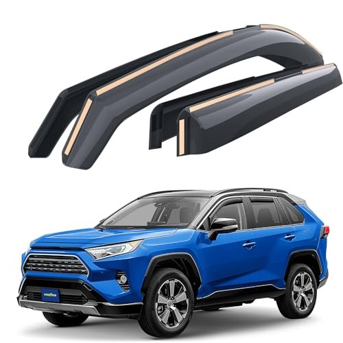 Deflectores de ventanas irrompibles Goodyear para Toyota RAV4 2019-2025, Deflectores de lluvia, Viseras para ventanas de autos, Deflector de ventilación, Accesorios para automóviles, 4 piezas - GY003431LPf2