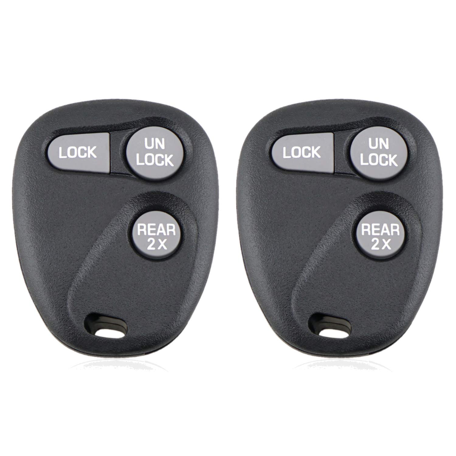 Control Remoto de Llavero para Coche Repuesto 1998 1999 2000 Chevrolet Astro Blazer GMC Jimmy 3 Botones 315MHz AB01502T, Negro (Paquete de 2)