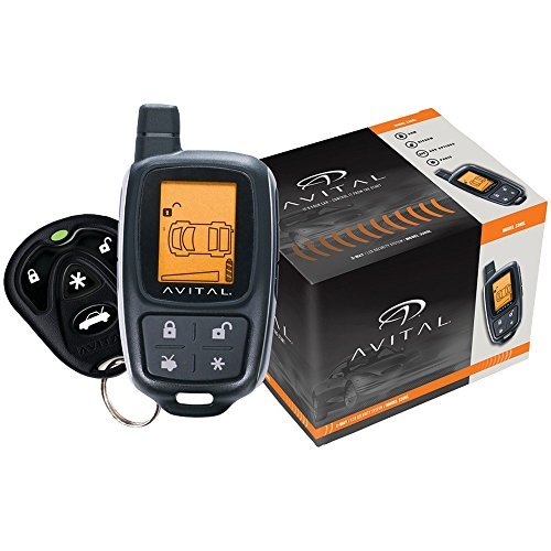 Sistema de seguridad Avital 3305L de 2 vías con control remoto LCD de 4 botones