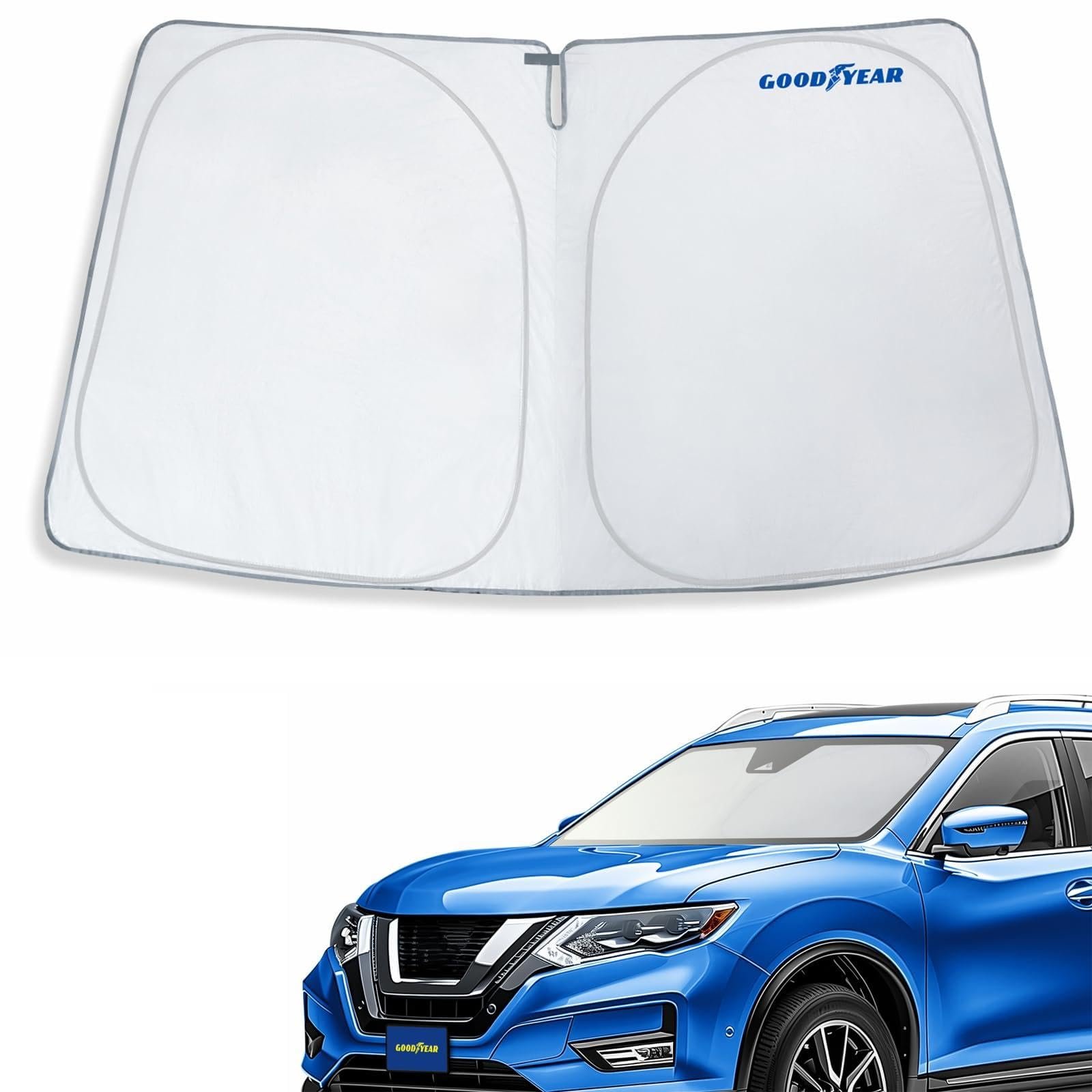 Protector Solar Plegable para Parabrisas Goodyear para Nissan Rogue 2014-2020, Accesorios para Automóvil, Cubierta Parasol, Protector Solar para Automóvil, Bloqueador Solar para Ventana - GY008299