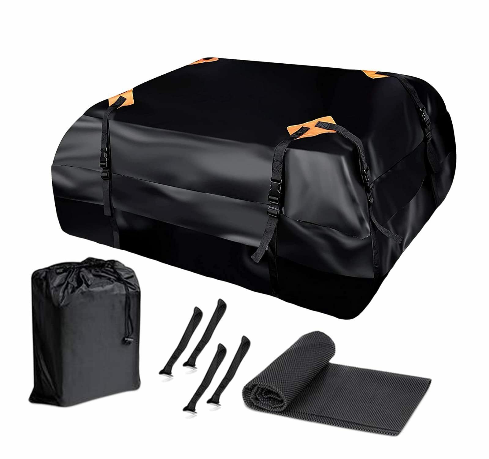 Bolsa de Carga para Techo de Coche Zone Tech Resistente al Agua con una Alfombrilla Antideslizante Protectora � 8 Correas de Calidad Premium Reforzadas Almohadilla para Techo de Coche con Acolchado Extra de Goma, Viaje, Excursiones, Viajes por Carretera para Coche, SUV