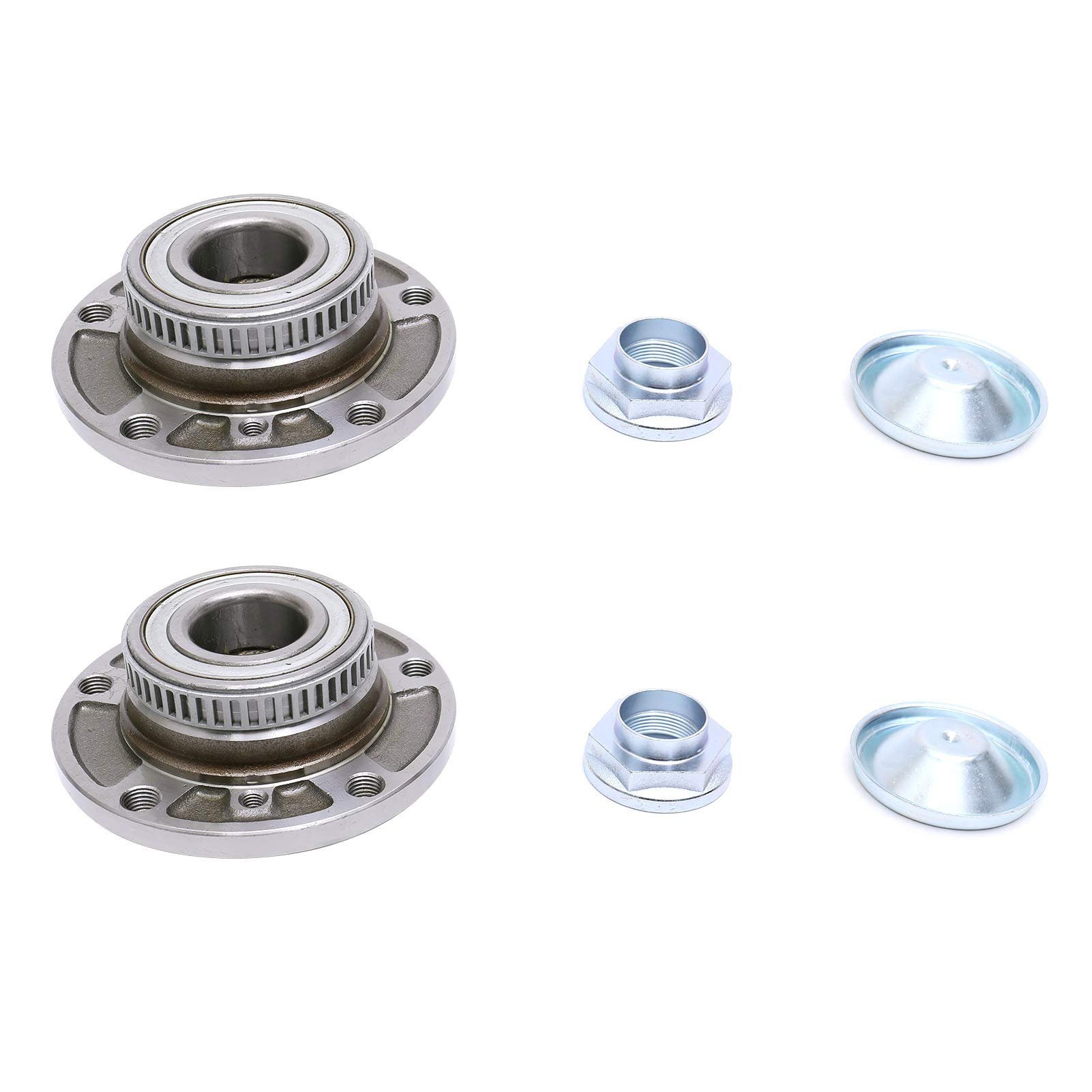 Juego de 2 Cojinetes de Cubo de Rueda Delantera FKG 513125 para BMW Z3 Z4 M3 318i 318is 318Ci 325i 325Ci 325is 328i 328is 330i 330Ci 540i 740i 850i