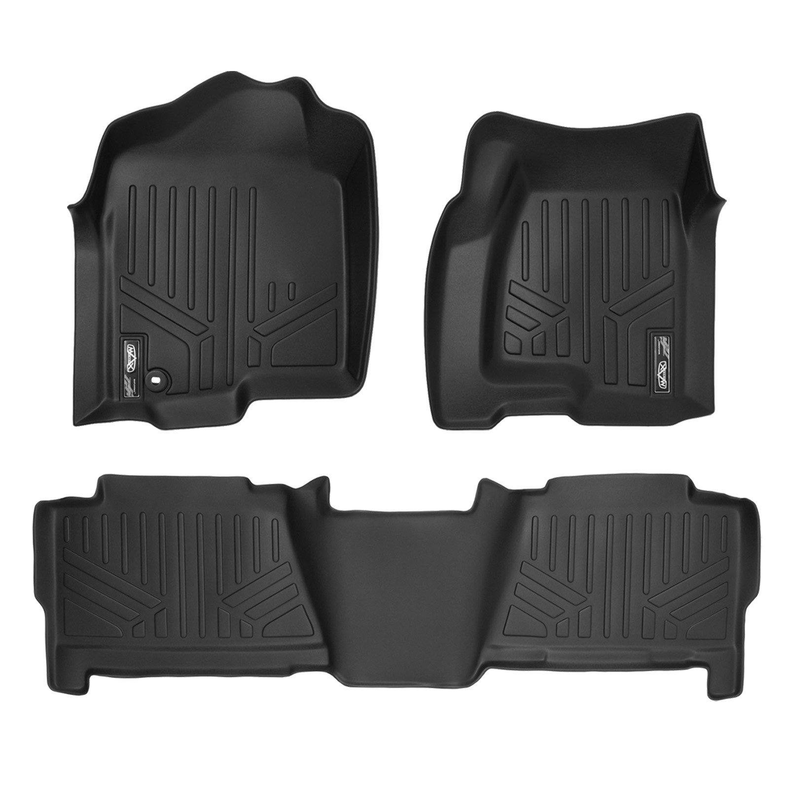 Juego de alfombrillas MAXLINER compatibles con Silverado/Sierra 1500/2500/3500 Crew Cab 1999-2007 / Escalade/Suburban/Yukon XL 2000-2006