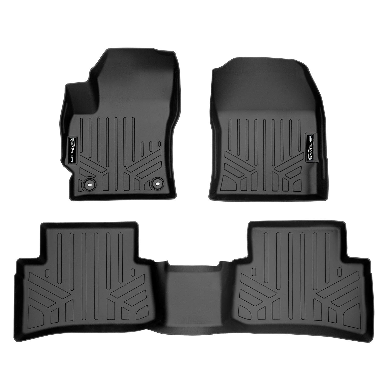 Juego de Tapetes para Pisos MAXLINER a Medida de 2 Filas en Negro Compatible con Toyota Corolla Hatchback 2019-2022