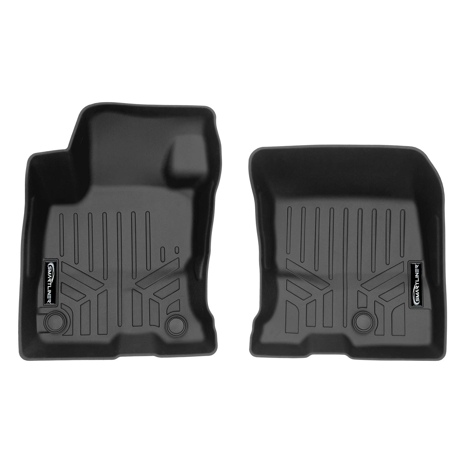 Juego de tapetes personalizados para la 1ra fila de SMARTLINER All Weather en negro para modelos híbridos de Ford Escape 2020-2021