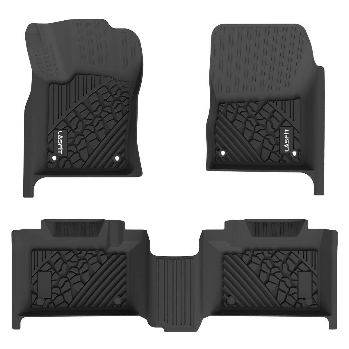 Tapetes para Jeep Grand Cherokee 2013-2015 & Dodge Durango 2013-2015, Ajuste Personalizado TPE Todo Clima Impermeables Antideslizantes para Automóviles, Tapetes para el Piso de 1ra y 2da Fila, Negro