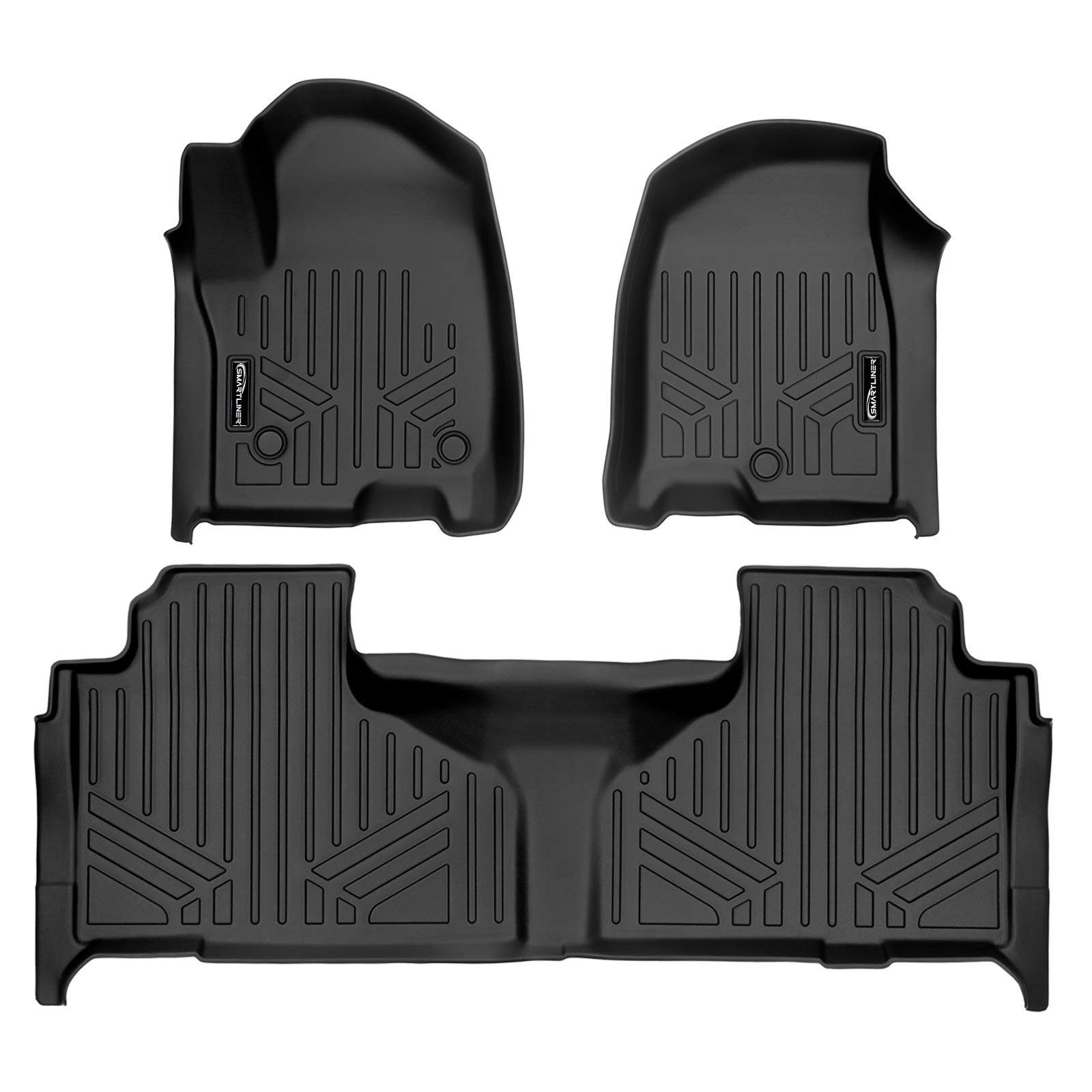 Juego de Tapetes Personalizados SMARTLINER de 2 Filas Compatible con Tahoe/Suburban/Yukon 2021-2023 y XL con Asiento de 2da Fila tipo Banco