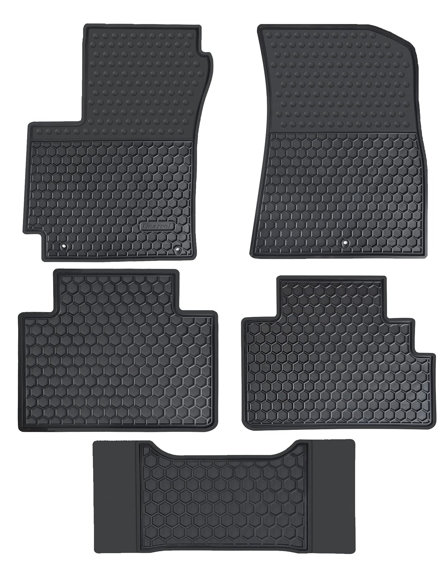 Tapetes para Automóvil Megiteller a Medida para Kia Soul 2024 2023 2022 2021 2020 de Goma Resistente Lavable sin Olor (Todo Clima) Negro - Juego de Tapetes