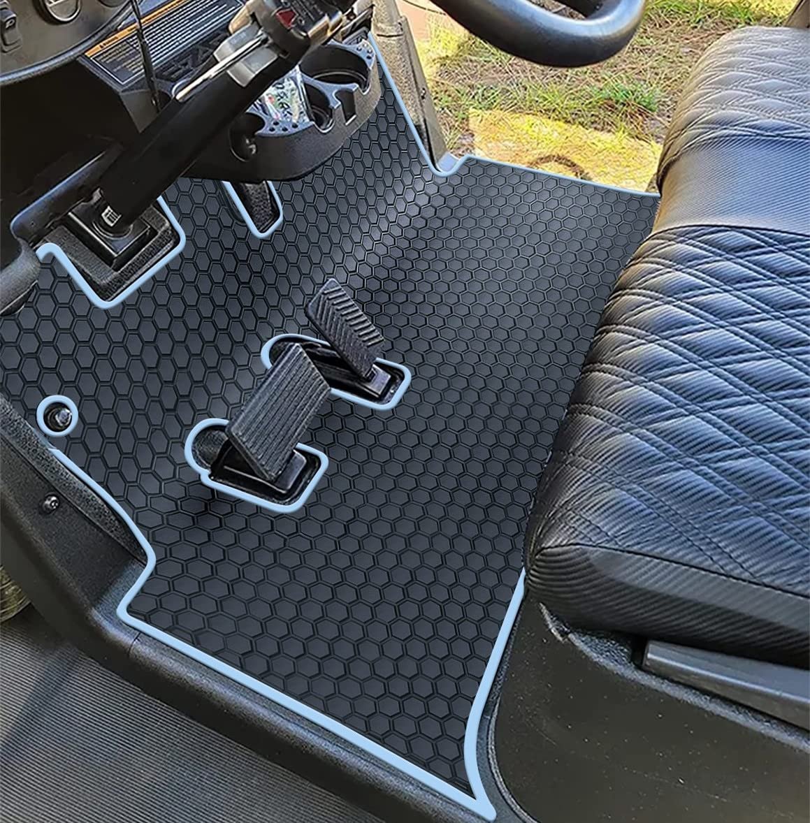 Tapete de suelo para carrito de golf Matericuo Cobertura completa Ajuste personalizado para EZGO RXV (2008+) & 2Five (2009+) Gris 2008 2009 2010 2011 2012 2013 2014 2015 2016 2017 2018 2019 2020 2021 2022 2023