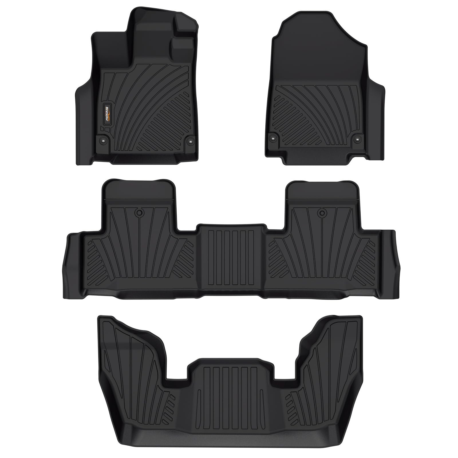 Tapetes a medida para todas las condiciones climáticas para Acura MDX 2024 2023 2022, juego completo de alfombrillas para coche de 1ª y 2ª y 3ª fila TPE, alfombrillas para coche resistentes de color negro accesorios para automóviles MDX