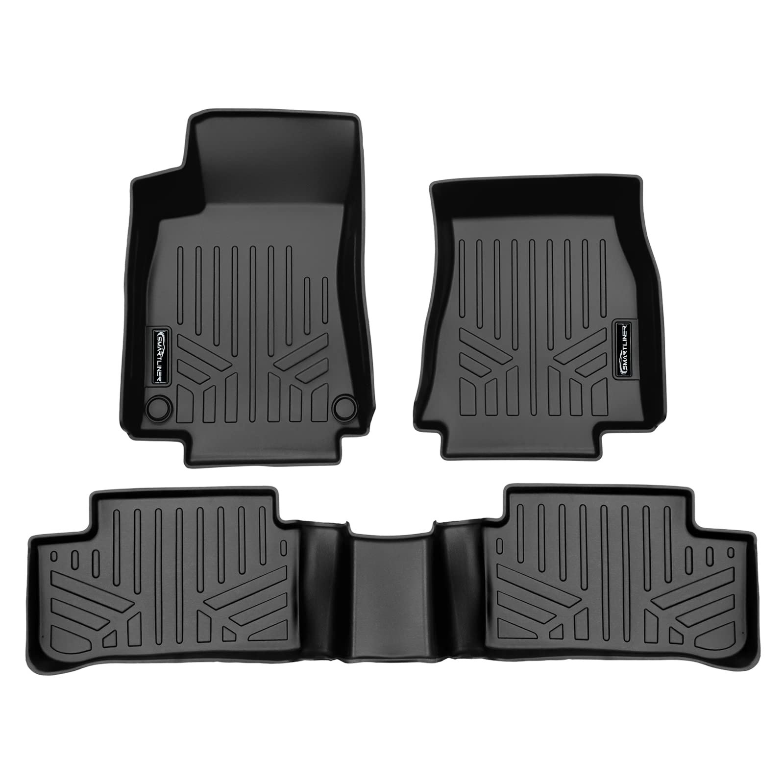 Juego de alfombras Smartliner a medida para protección contra todo clima, negro, compatible con Mercedes-Benz CLA Class 2020-2023
