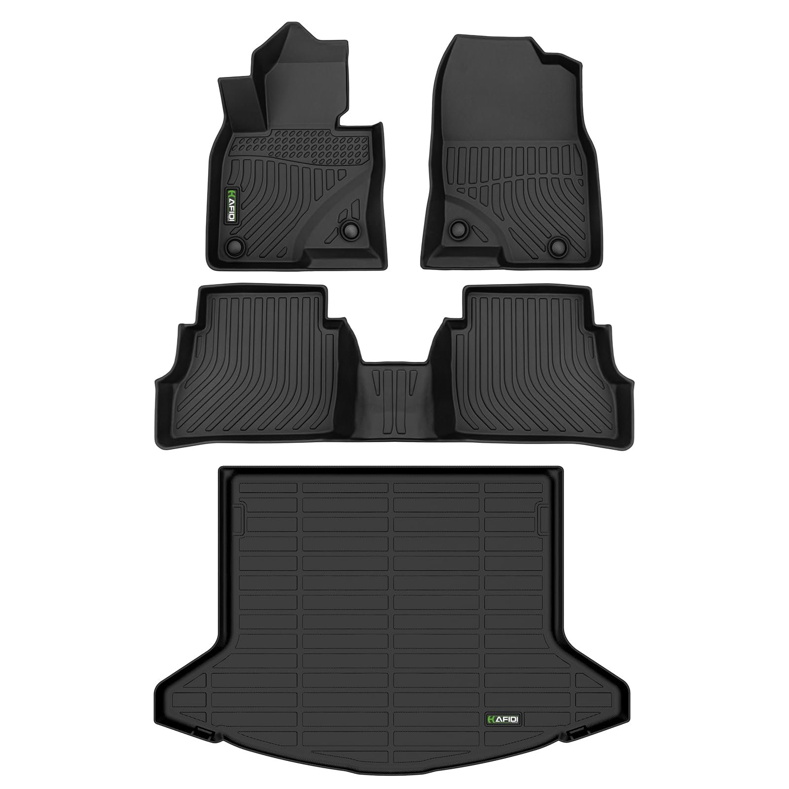 Juego de tapetes y protector de carga HAFIDI para Mazda CX-5 2023 2024 Protección contra todo tipo de climas TPE Antideslizante Juego completo de tapetes para automóviles Accesorios personalizados CX5 - Negro