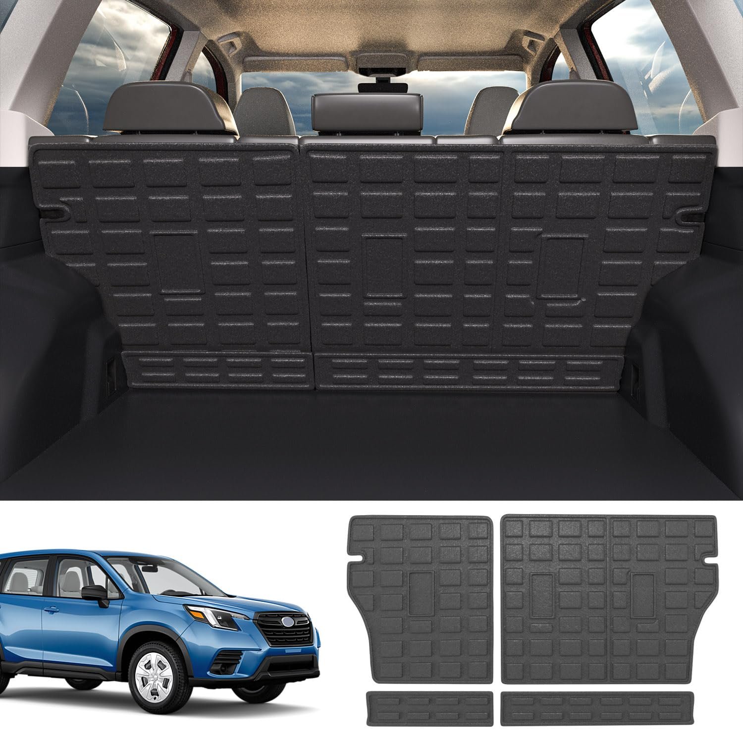 Powoq Tapete para Respaldo Compatible con Subaru Forester 2019-2024 Protector de Asiento Trasero Forro de Maletero Reemplazo para Accesorios Subaru Forester 2019 2020 2021 2022 2023 2024 (Mat para Respaldo Trasero)
