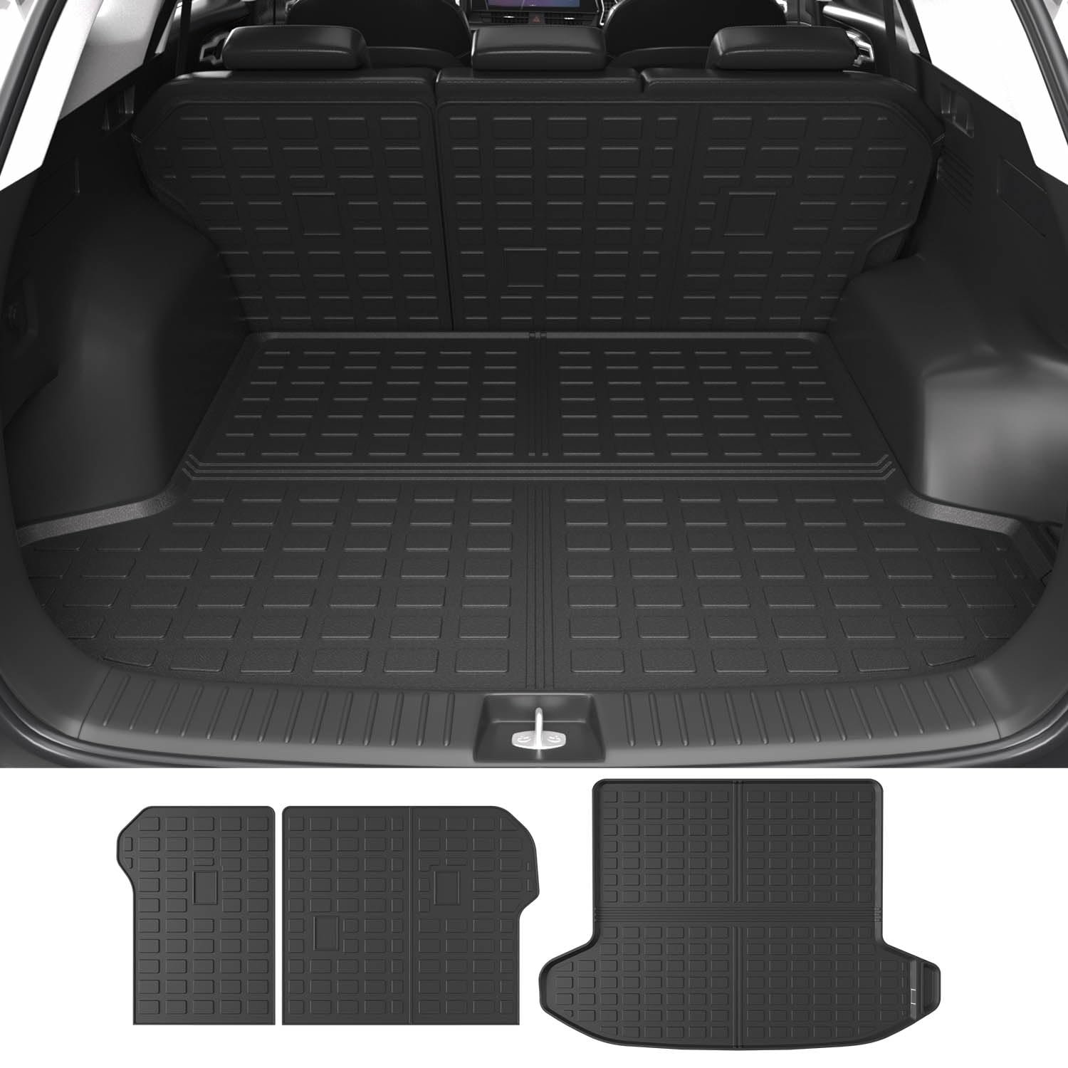 powoq Tapete de maletero Compatible con Kia Sportage 2023-2024 Protector de carga trasero y tapete para respaldo (No apto para PHEV) Reemplazo para accesorios Kia Sportage 2023 2024 (Tapete de maletero + Tapete para respaldo)