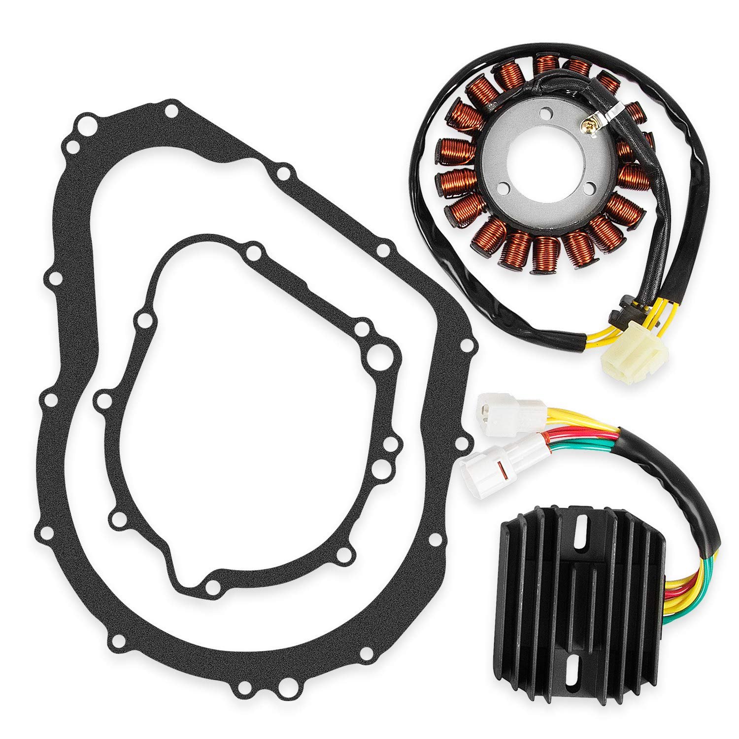 RANSOTO Estator con Regulador Rectificador y Juego de Juntas Compatible con SUZUKI GSXR 600 750 2006-2012