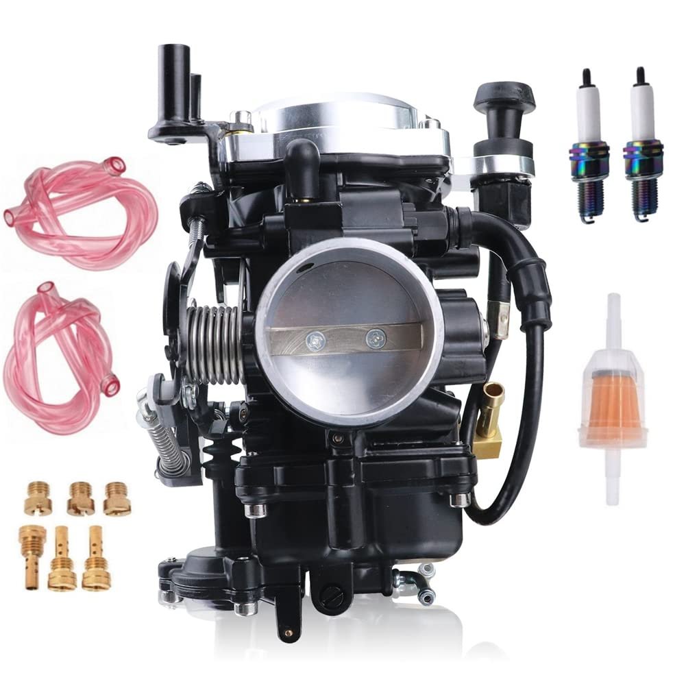 Carburador JIK para Harley Davidson Road King Twin Cam 40mm CV40 Softail Dyna Sportster XL883 XL1200 Plata
