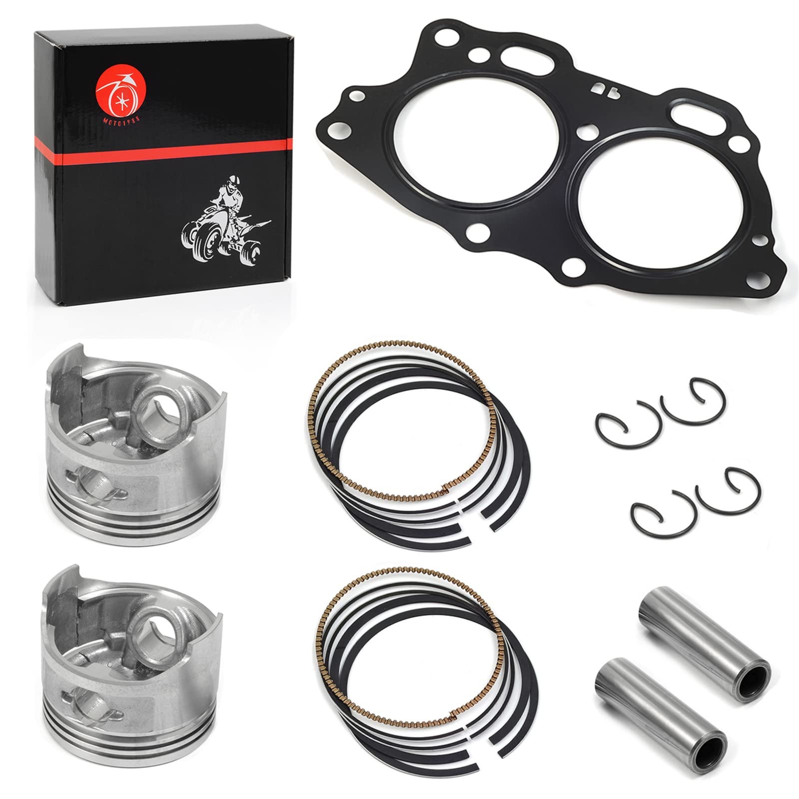 Kit de Reconstrucción de Extremo Superior Pistón y Anillo Junta STD para Carro de Golf a Gas EZGO 4 Tiempos 350cc EH35C MCI Fuji Robin Motor 1996-2008 72504G01 72505G01
