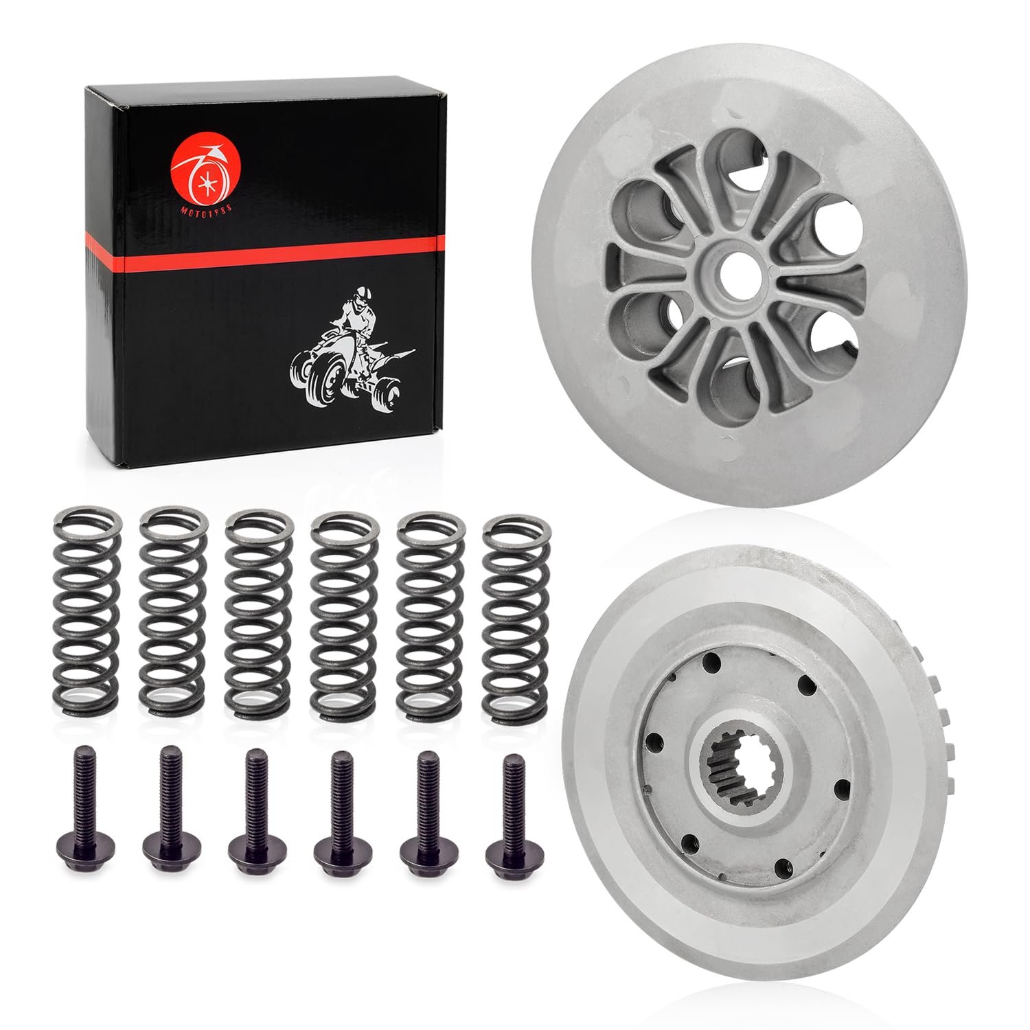 Kit de Centro de Embrague con Cubo Interior y Placa de Presión Exterior & Resortes para Yamaha YFZ450 2006 2007 2008 2009 2012 2013 5TG-16351-00-00 5TA-16371-20-00