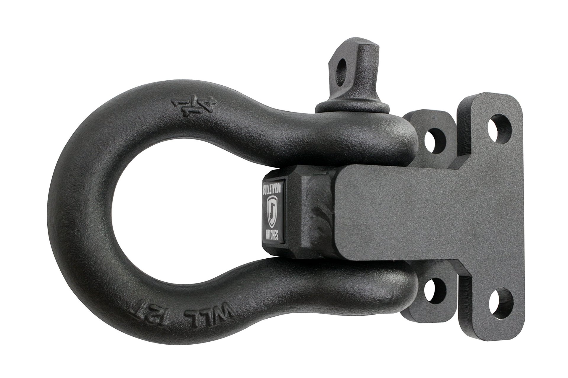 Enganche de Remolque Adjustable con Soporte de Enganche de Candelero de Servicio Extremo BulletProof Hitches (Clasificado 30,000lbs) para Todos los Enganches BulletProof (Acero Sólido, Recubrimiento en Polvo Texturizado Negro)