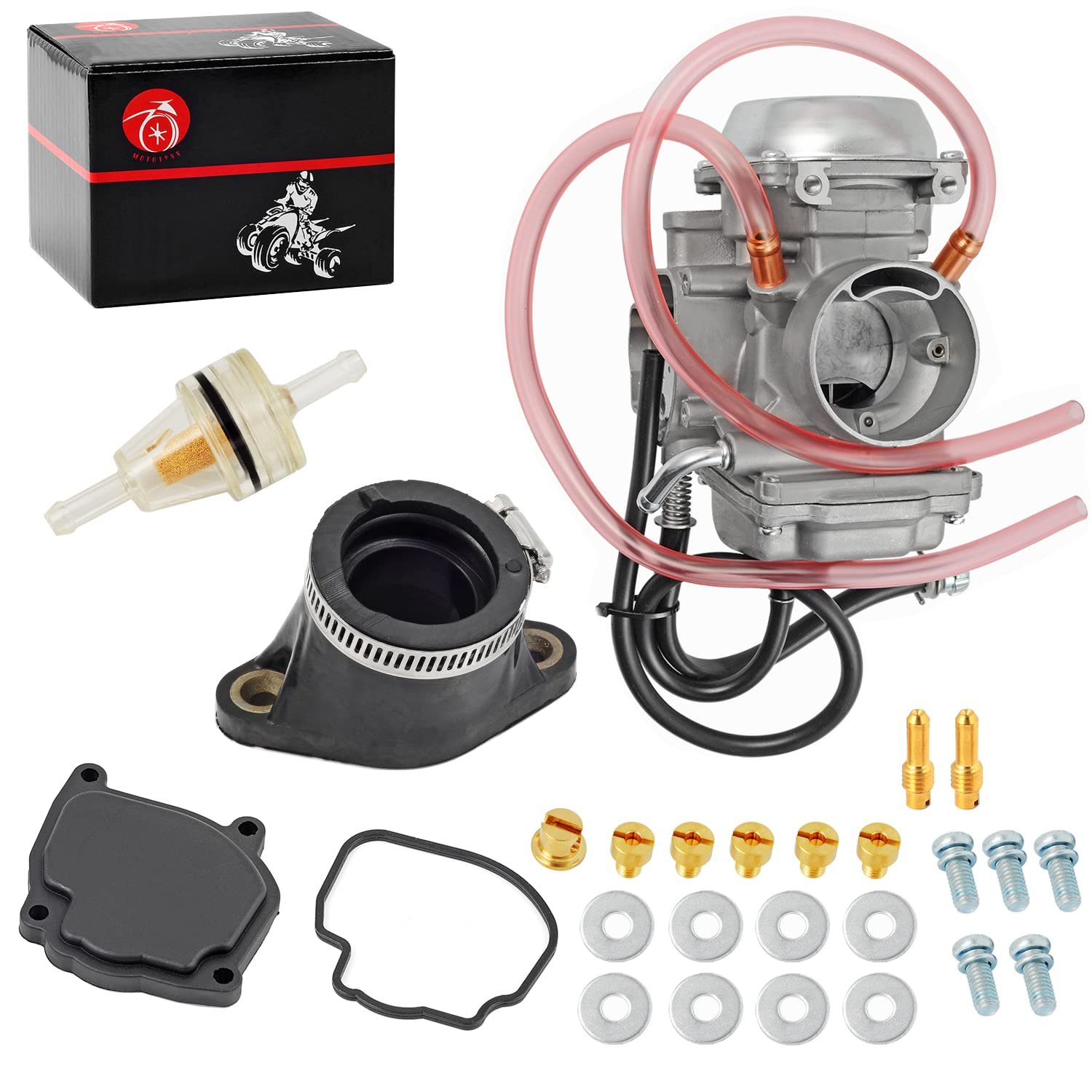 Carburador y Junta de admisión MOTO1988 Para Arctic Cat 400 1998 1999 2000 2001 0470-362