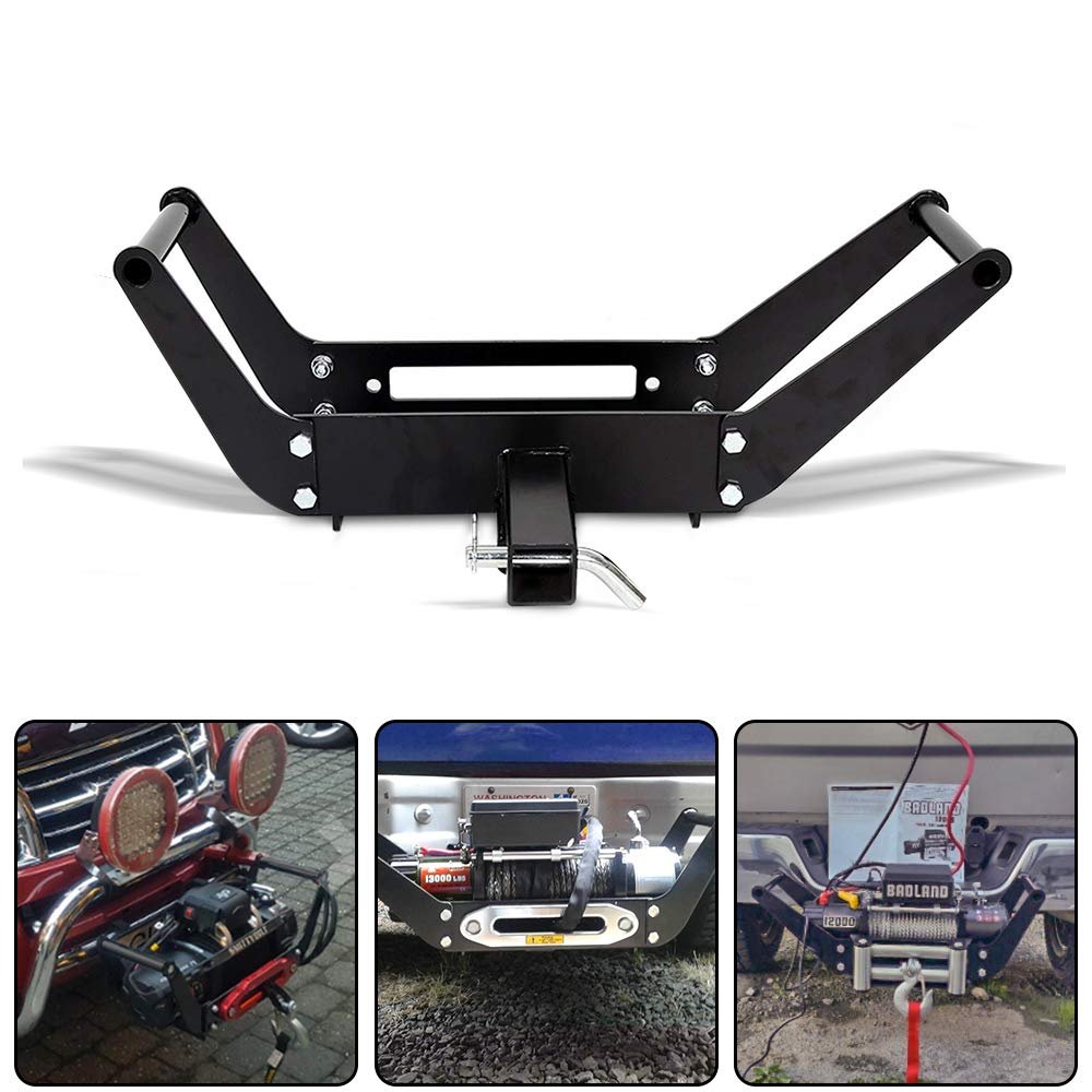 Placa de Montaje para Winch Compatible con Wrangler TJ LJ YJ 1987-2006 (10" x 4 1/2")