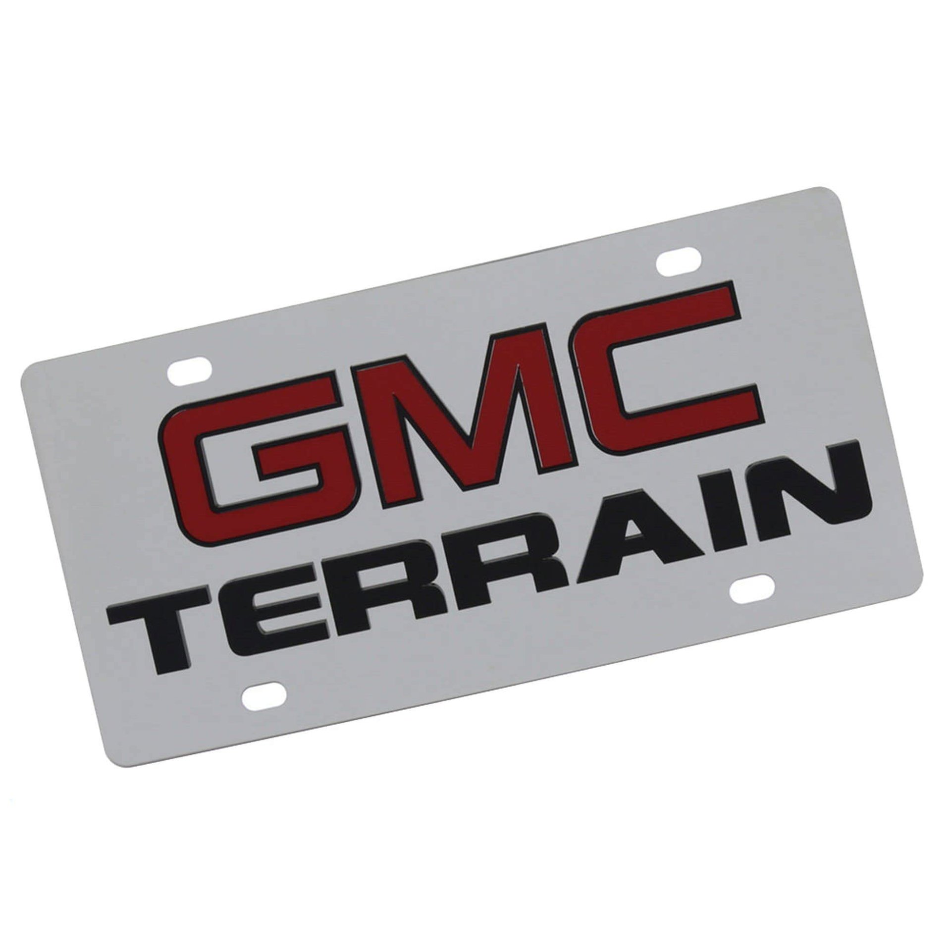 Placa de licencia Eurosport Daytona con logotipo doble para GMC Terrain (Cromo)
