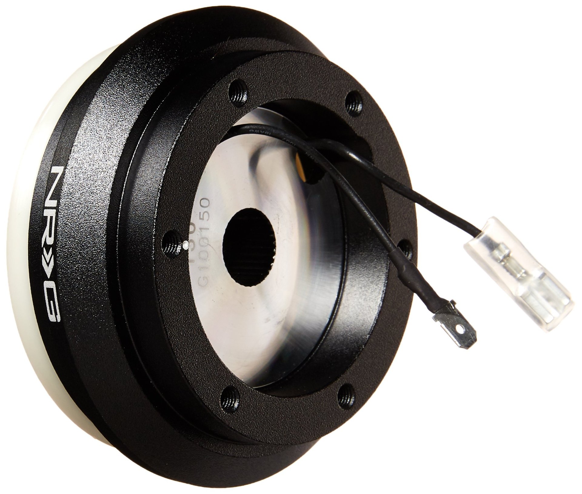 NRG Innovations NRG-SRK-130H Racing Style, Adaptador de Cubo de Volante Rápido de Liberación Corta, Patrón de Perno de 6 X 70 mm, Cuerpo Negro