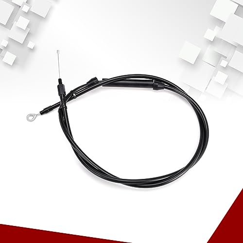 Cable de Embrague Negro de vinilo +4" de Longitud Extendida Compatible con Harley Touring & Softail & Dyna 2007-2016 y softail 18-up & Touring 2020-up (66 15/16")