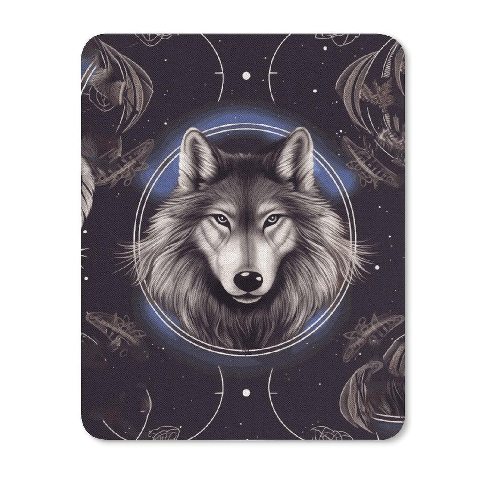 Alfombrilla cuadrada antideslizante — Lobos y Atrapasueños