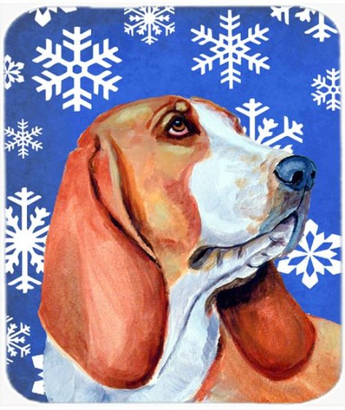 212 Main Basset Hound - Alfombrilla y Salvamanteles Navideño