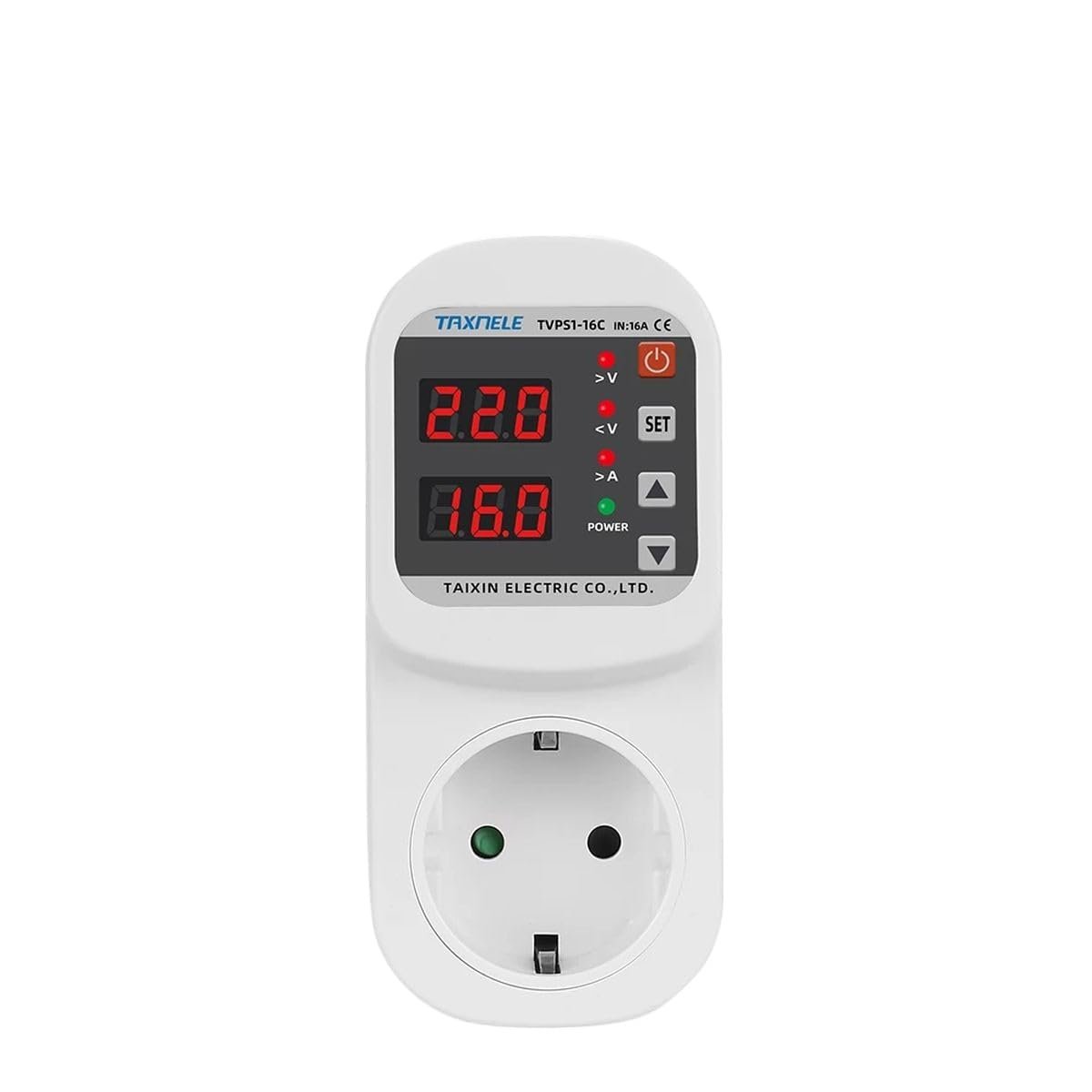 Protector automático voltaje/corriente 110-220V 16A