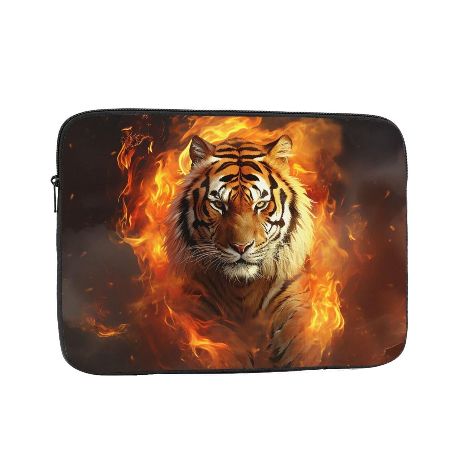 Funda para laptop 13'' impermeable - Tigre en llamas