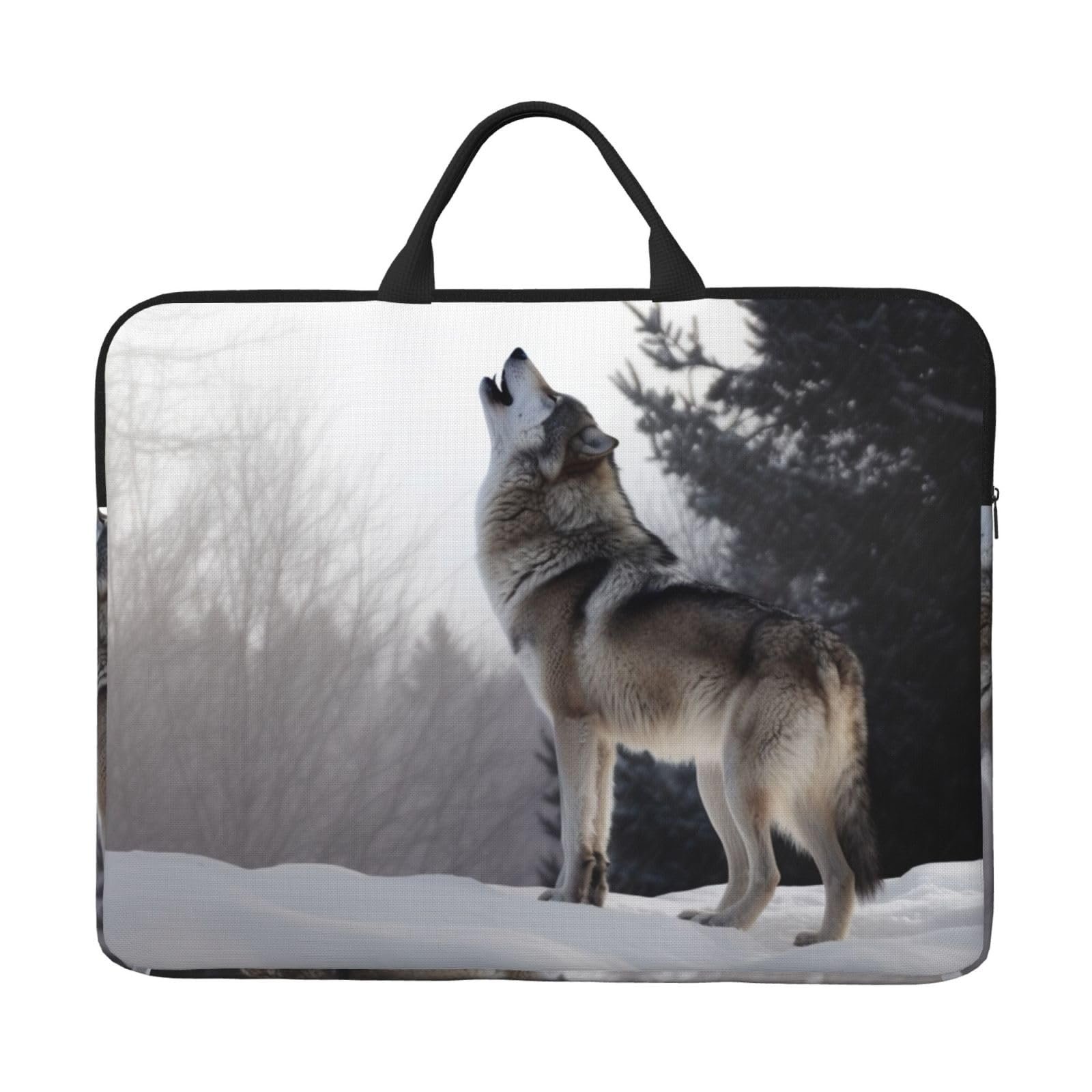 Funda 14 pulgadas para laptop Lobo Aullador
