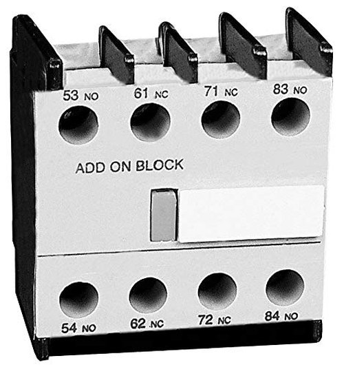 Contacto auxiliar Dayton 2.4/2.5 A, Tipo IEC, montaje frontal