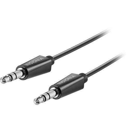 Insignia Cable de audio 3.5 mm de 6' - Negro