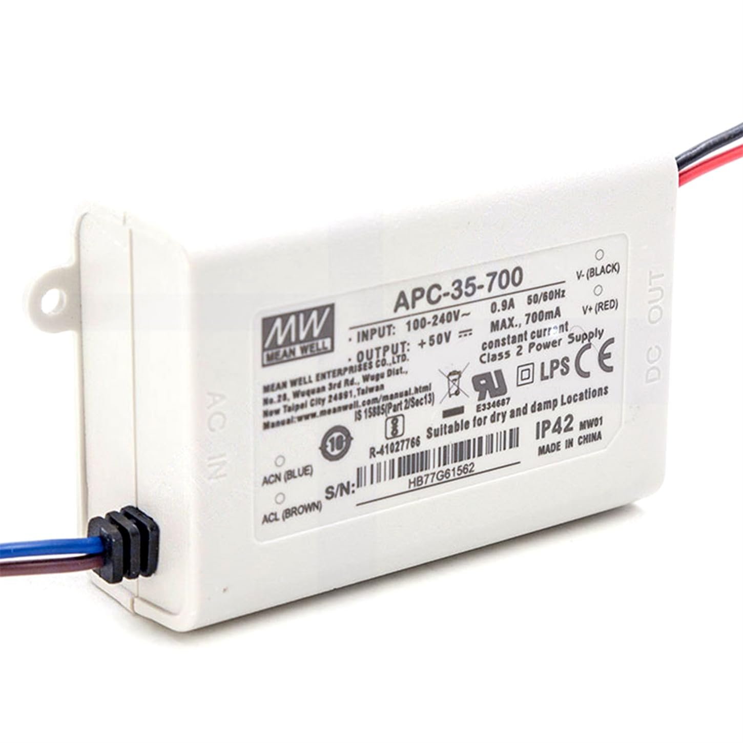 Fuente LED TorqCali APC-35-700 35W 700mA 15-50V