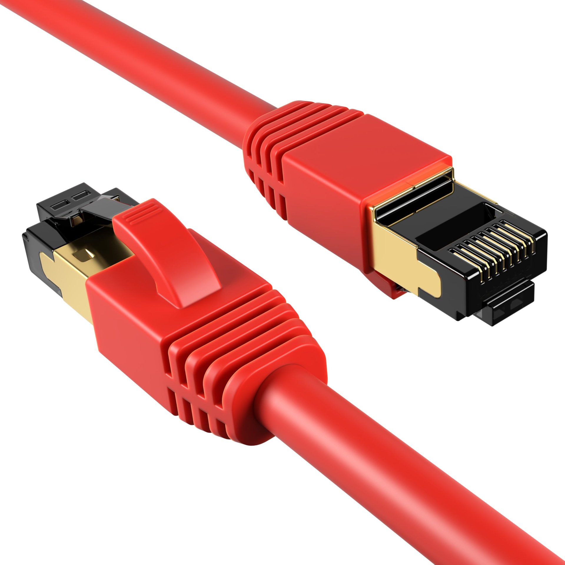 Cables Direct Online Cat8 Rojo 15FT S/FTP Ethernet 40Gbps