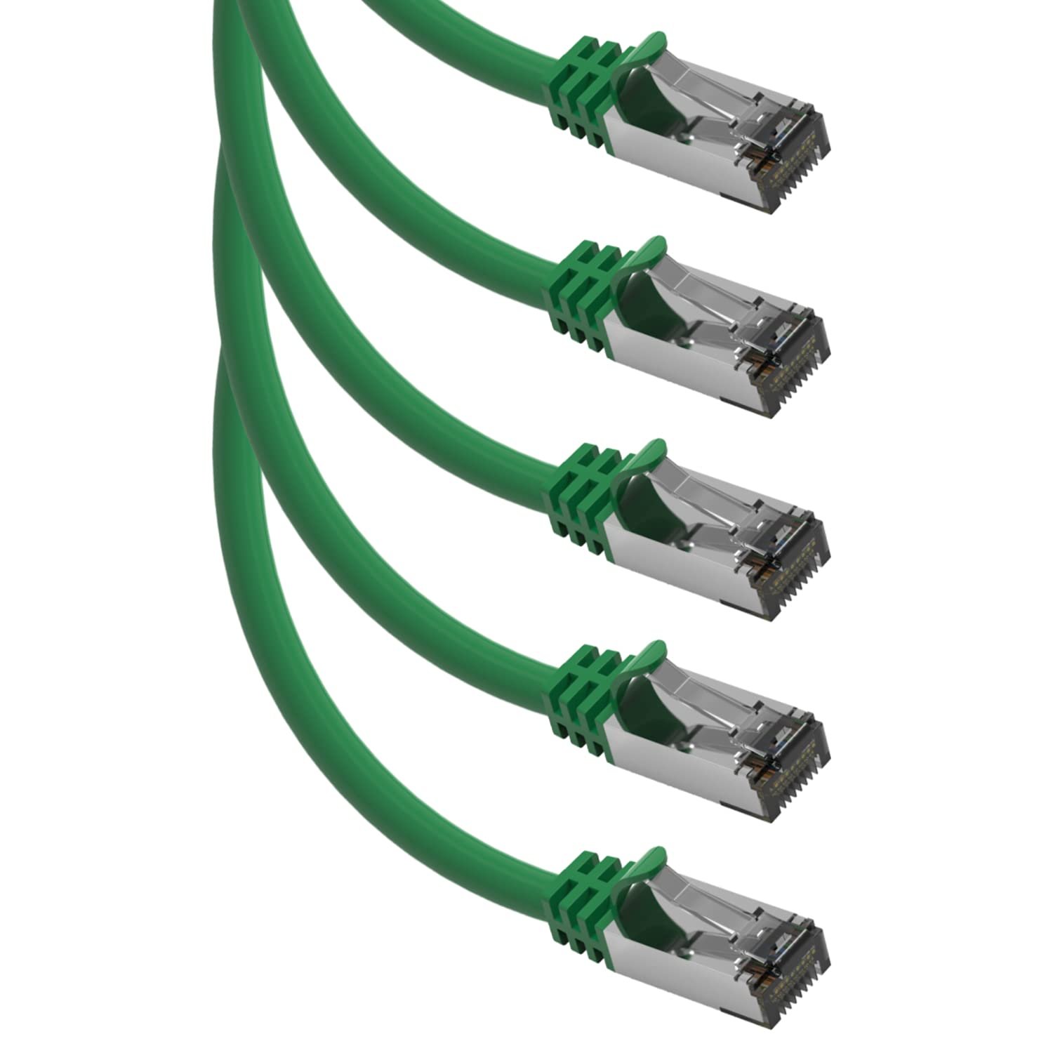 Beszin Cable Cat8 S/FTP 2ft Verde 26AWG (5 pz)