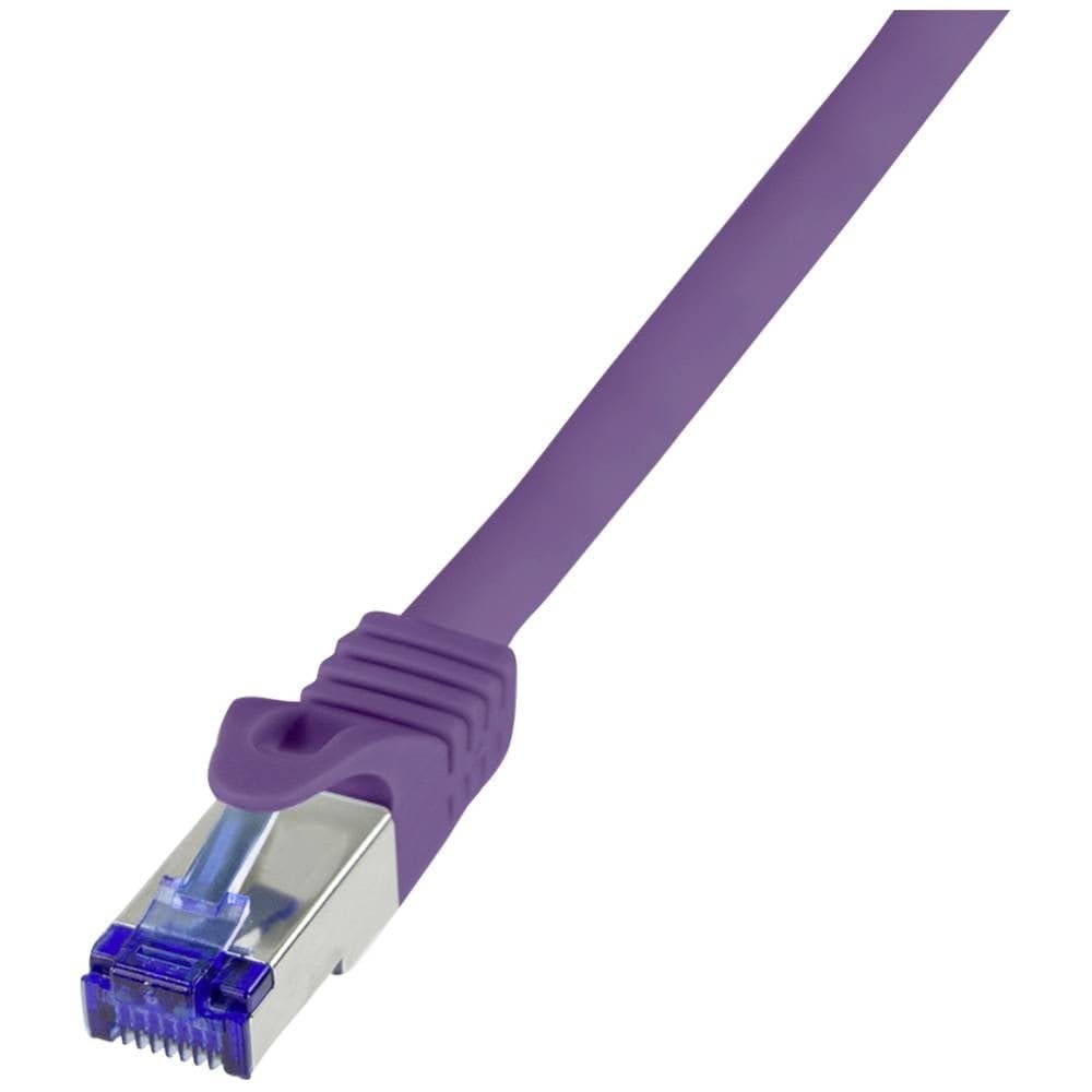 LogiLink C6A029S RJ45 CAT 6a S/FTP 0.5 m Púrpura