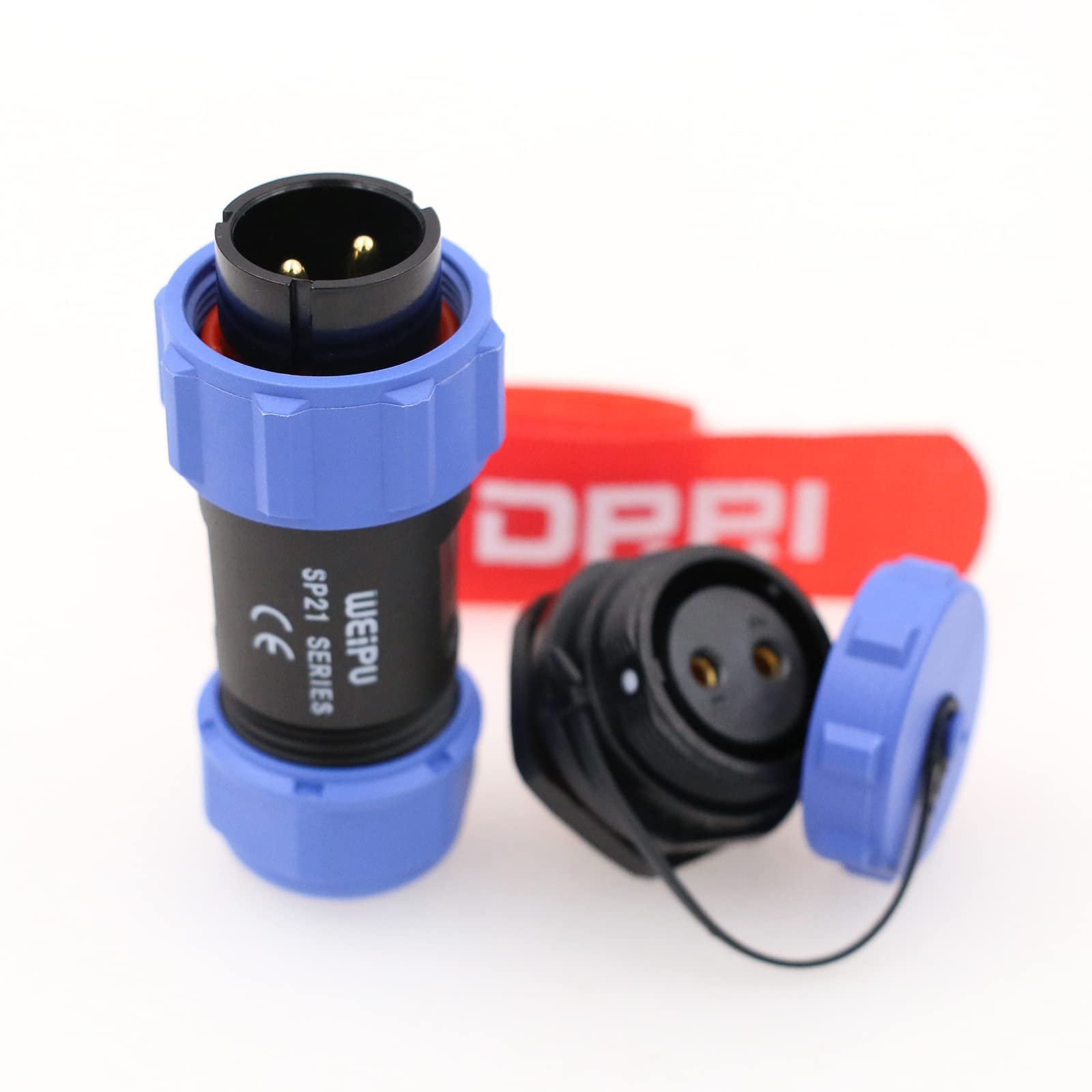 DRRI Weipu SP21 2 pines Montaje Posterior IP67/IP68